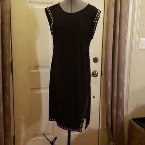 Sheath Dress with Gold Studs